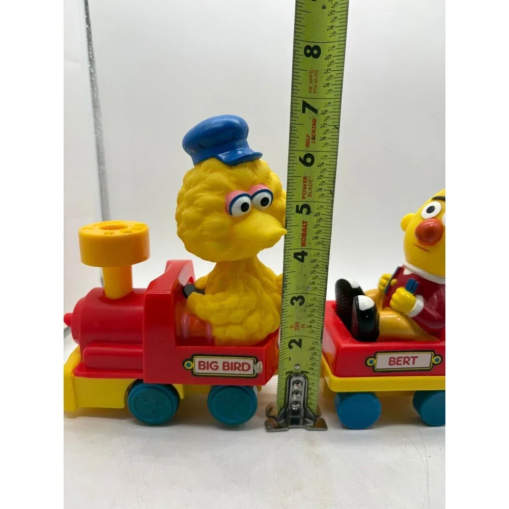 Vintage Tyco Sesame Street Big Bird & Bert Train Engine Toy Red Yellow Blue